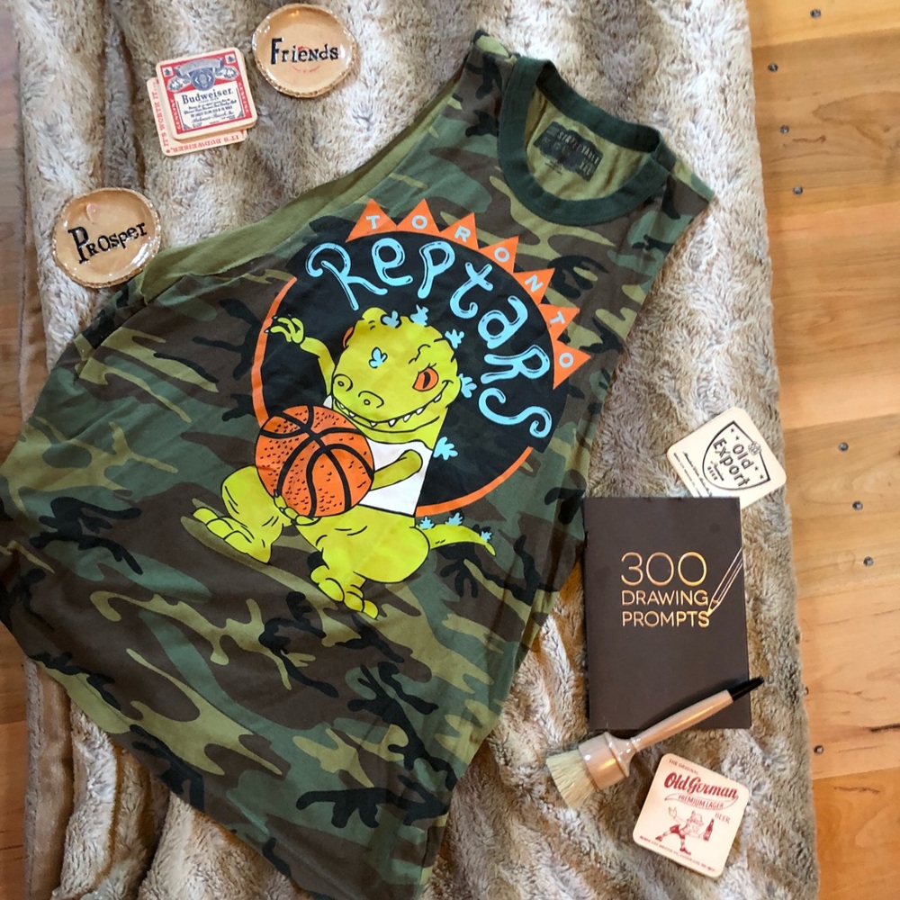 Reptar throw back tank top